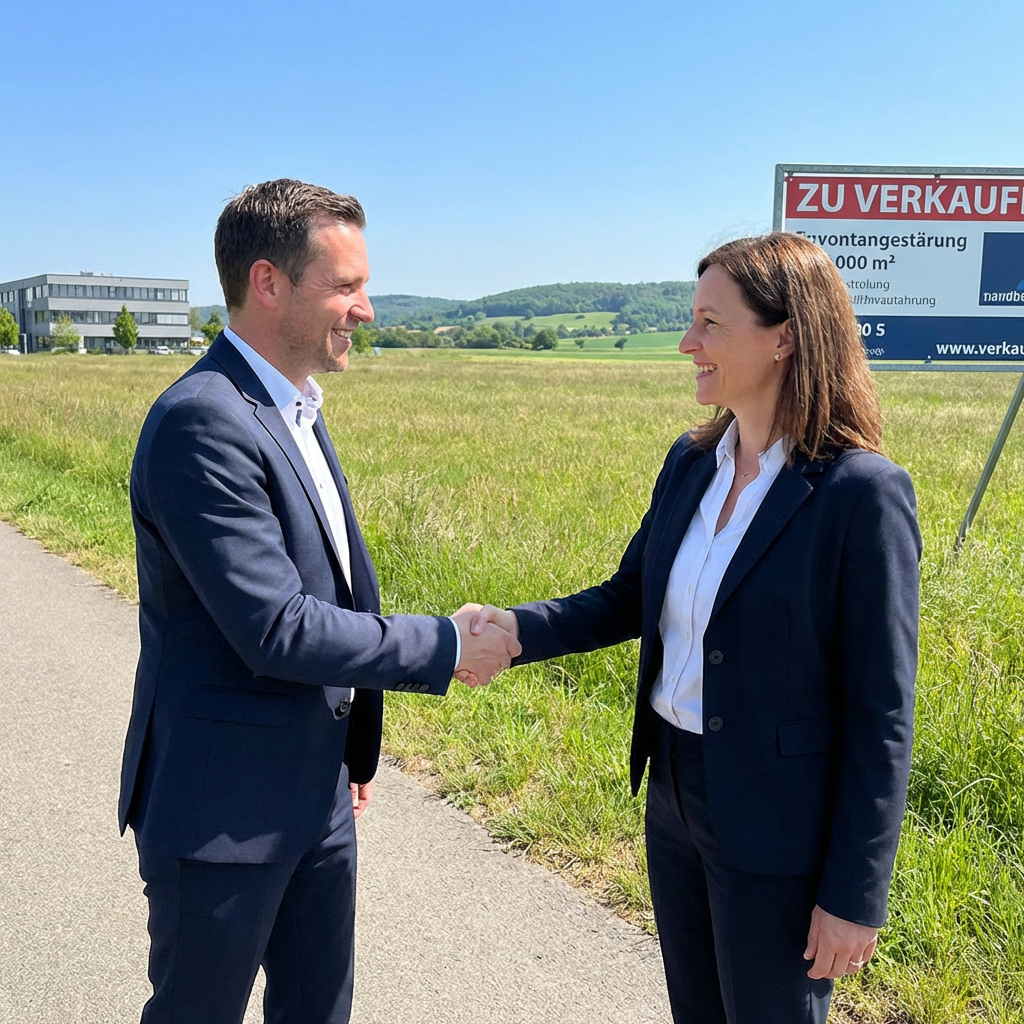 Grundstücksankauf Handschlag
